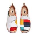 UIN Women's Painted Art Travel Shoes Slip On Casual Canvas Loafers Lightweight Comfort Fashion Sneaker Color & Geometry Toledo Ⅰ Hold That Color (6.5)