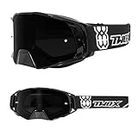 TWO-X Cross-Brille - Motocross-Brille mit getöntem schwarzen Glas - Motorrad-Brille - Enduro & Downhill - Schutz-Brille - Modell Rocket - Schwarz