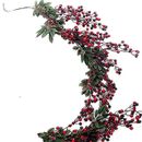 Artificial Red Berry Garland 1.8m  - Christmas, Harvest Autumn Fake Garland