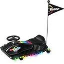 Crazy Cart Shift Lightshow-Drifting Go-Kart for Kids by Razor, Multi-Colour LED Lights, Power Core Hub Motor, Variable-Speed Foot Pedal Accelerator, Rechargeable Battery, Top Speed Control Switch