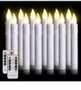 Daord 12 PCS Battery Operated Flameless LED Taper Candles Christmas Window Candl