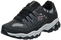 Skechers mens Afterburn M. Fit fashion sneakers, Charcoal/Black, 10.5 US