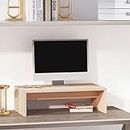 JUNZAI Monitorständer, Monitorständer, Bildschirmerhöhung, Monitorerhöhung, Monitor Erhöhung Schreibtisch, Monitor Erhöhung, 50x27x15 cm Massivholz Kiefer