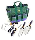 CUTCO Model 331 6-Pc. Garden Tool Set --- #300 Cultivator, #301 Weeder, #302 Transplanting Trowel, #304 Garden Trowel, #1527 Bypass Pruner, and canvas CUTCO tool bag