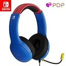 PDP Gaming AIRLITE Stereo auricular with Mic for Nintendo Switch - PC, iPad, Mac, Laptop Compatible - Noise Cancelling Microphone, Lightweight, Soft Comfort On Ear Headphones - MARIO