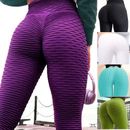 Womens Anti-Cellulite Yoga Pants Leggings Push Up Ruched Sports Gym Trousers NEW