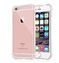 JGD PRODUCTS for iPhone 6, iPhone 6S Transparent Crystal Clear Soft & Slim Silicone TPU Back Cover [Transparent]