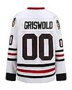 oldtimetown Mens Griswold #00 Movie Hockey Jerseys Stitched Letters Numbers Coats