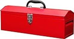 Big Red ATB212 Torin 19" Hip Roof Style Portable Steel Tool Box with Metal Latch Closure and Removable Storage Tray, Red