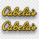 (2) Cabelas Vinyl Sticker Decal Fishing Boat Sponsor Hunting Cabela's PREMIUM