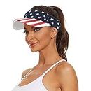 Zando Stars and Stripes American USA Flag Hat Unisex 4th of July Visor Hat Twill USA Hats for Men Patriotic Hats for Men Women Cotton Sun Visors for Women Patriotic Hat American Flag Visors for Men