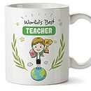 MUGFFINS Teacher. Original Mug Cup World'S Best Teacher - 11 oz Ceramic