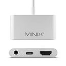 MINIX NEO C-HASI, USB-C to 4K @ 60Hz HDMI+ 3.5mm Audio Jack Adapte, Multi OS Support macOS, iPadOS, Android OS and Windows OS.