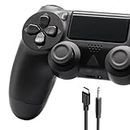 ARCELI Wireless Controller for PS4 -Controller Wireless for PS4/Pro/Slim/PC, Bluetooth Gamepad Joystick with Dual Vibration Touch Panel 3.5mm Audio Jack Six-Axis Upgraded Ergonomic Controller(Black)