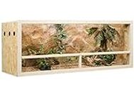 OSB Terrarium, Holzterrarium 150x60x60 cm mit Seitenbelüftung, Zierleistenset:mit Zierleistenset, Sicherheitspaket:ohne Sicherheitspaket
