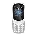 Nokia 3310 2G Unlocked Mobiltelefon (2,4 Zoll Farbdisplay, 2MP Kamera, Bluetooth, Radio, MP3 Player, Dual Sim) retro grey
