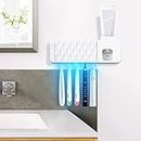 OVAS HOO Toothbrush Holder Wall Mounted, Automatic Toothpaste Dispenser, Battery-Powered Multi-Functional Toothbrush Holder - Keep Your Mouth Clean and Hygienic