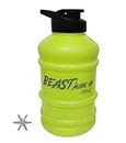 FITPRO Beast 1.5L Sports Gallon Water Bottle for Gym Shaker with Mixer Ball NEON Green