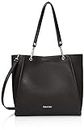 Calvin Klein Women's Reyna North/South Tote, Black/Silver, One Size