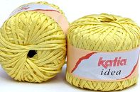Katia IDEA Ribbon Yarn Cool Summer Cotton Linen Rayon Machine Wash Bright Yellow