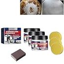 Bonseor Stainless Steel Clean Wax, Magical Nano-Technology Stainless Steel Cleaning Paste, Stainless Steel Cleaning Wax, Metal Polish Paste, Stainless Steel Cleaner And Polish for Appliances (3 PCS)