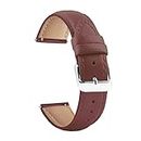 ACM Watch Strap Leather Belt Compatible with Lg Watch W7 Smartwatch Casual Classic Band Brown
