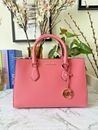 £390 MICHAEL Michael Kors Women's Sheila Bag, Pink Vegan Leather Medium Handbag
