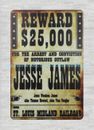 home accessories  Reward $25,000 Jesse James metal tin sign