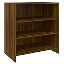 'vidaXL Engineered Wood Sideboard in Brown Oak - Practical Storage Unit with 3 Shelves and Sturdy Top for Display