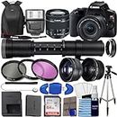 Canon EOS Rebel SL3 DSLR Camera with EF-S 18-55mm Lens Bundle 4 Lens Kit with 420-800MM Zoom HD Lens, 64GB Memory, Wide Angle Lens, Telephoto Lens, Photo Backpack, Flash + Pro Kit (Renewed)
