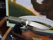 KNIVES OF ALASKA THE LEGACY 8"  OF AWESOME BLADE D2  HANDLE GREEN OD G10 #952FG
