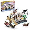 LEGO Icons Eldorado Fortress Building Kit, Pirate Gift, Includes Pirate Ship and 8 Minifigures, Nostalgic Gift Idea for Adults Who Love a Rewarding Project, Home Office Décor, 10320