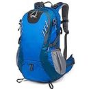 SSWERWEQ Sac à Dos Pique Nique 45L Hiking Backpack Lightweight Internal Frame Waterproof Bag with Rain Cover Outdoor Camping Rucksack for Men Women (Color : Blue)
