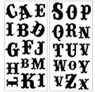 3D Temporary Tattoo Sticker Beautiful Black Color Bold English Alphabets Letters Popular Design Size 19x9 CM - 2PCS.