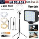 10" LED SMD Ring Light Kit with Video Light Dimmable 6500K For Makeup Camera