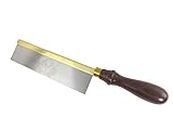 Thomas Flinn Pax Taytools 8 Inch Gent Dovetail Saw, Solid Rolled Brass Back, 20 TPI, 1-5/8 Inch Wide Plate, Walnut Handle