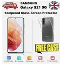 Samsung Galaxy S21 Tempered Glass Screen Protector With FREE CASE