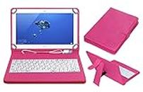 ACM USB Keyboard Case Compatible with Honor Waterplay WiFi 32gb Tablet Cover Stand Study Gaming Direct Plug & Play - Pink