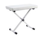 K&M 14077 Wide Keyboard Bench - Pure White Imitation Leather