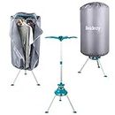 Beldray LA041258 Heated Clothes Airer, 900/1000W Electric Indoor Clothes Dryer, Quick Dry Hot Air Pod with Cover, Holds Up to 10kg Over 6 Arms, 6 Timed Heat Settings to Reduce Creases & Drying Time