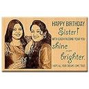 Laser On Gift for Boss in Office Male/Female - Personalized Engraved Wooden Photo Plaques (6x9)