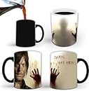 Aigori DARYL WAS HERE, Walking Dead Gifts, Heat Sensitive Color Changing Ceramic Mug(11oz), TWD Present for Men Women Halloween Birthday Mother Father Friends（1PC）