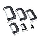 Tysun 6 Pack C Clamps Set, C Clamp Heavy Duty C Clamps for DIY Carpentry Woodwork Building (1", 2", 3", 4'', 5'', 6'')