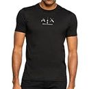 ARMANI EXCHANGE Camiseta para hombre 6HZTGM ZJH4Z, manga corta, cuello redondo, Negro , M