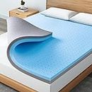 Maxzzz 3 Inch Mattress Topper Full, Gel Memory Foam Mattress Topper & Bamboo Charcoal Foam Topper High Density Foam Double Bed Topper for Medium Firm & Comfort Sleep (54x74 Inch)