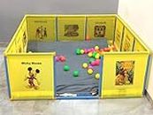 Paixao Baby Kids Playards Playpen Ball Pool Ball Pit for Babies 2 to 12 Years (Yellow, Large)
