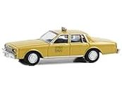 1981 Chevy Impala Taxi Yellow Coming to America (1988) Movie Hollywood Series Release 39 1/64 Diecast Model Car by Greenlight 44990C