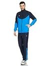 Nivia Colorblock Polyester Zipper Tracksuits for Men/Running & Sports Tracksuits/Full Sleeve Tracksuits-Blue(XXL)