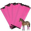 FOXLVDA Fly Boots for Horses Set of 4, Breathable Plastic Mesh Design, Horse Supplies for Reduce Stomping, Hoof Damage & Leg Fatigue (Rose Red)