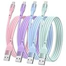 Ankoda iPhone Charger Cable,4Pack 3FT/1M MFi Certified iPhone Fast Charging Cable TPE USB to Lightning Cable Compatible with iPhone 14 13 12 11 Pro Max XR XS X 8 7 6 Plus 5 5S SE